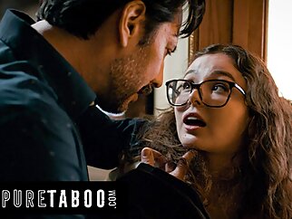 PURE TABOO Innocent Schoolgirl Leana Lovings Tries To Seduce Menacing Professor Into Sex