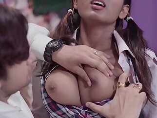 Seductive Indian Babe With Pigtails Is Making Out With A Guy She Would Like To Fuck