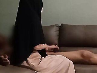 Sodara hijab stops by the house when no one is there