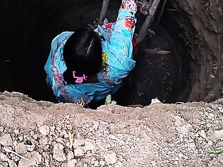 Entering the huge cave,