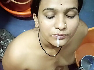 Cum in mouth in bathroom full nude enjoying romantic homemade bathroom blowjob