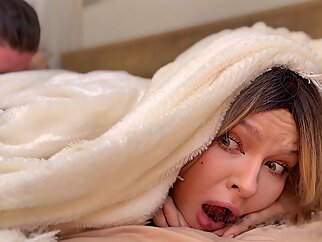 Stepsister got horny when she saw me fucking my Tantally doll and decided to switch places with her