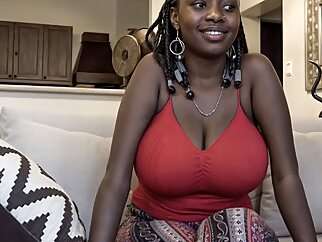 Big Tits Black Babe Gets Horny At Last Minute Casting Call & Blows Agent!